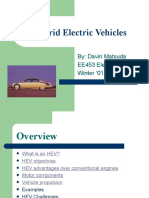 Hybrid Electric Vehicles: By: Davin Matsuda EE453 Electric Drives Winter 01