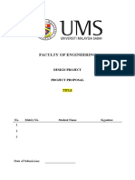Faculty of Engineering: Design Project Project Proposal Title