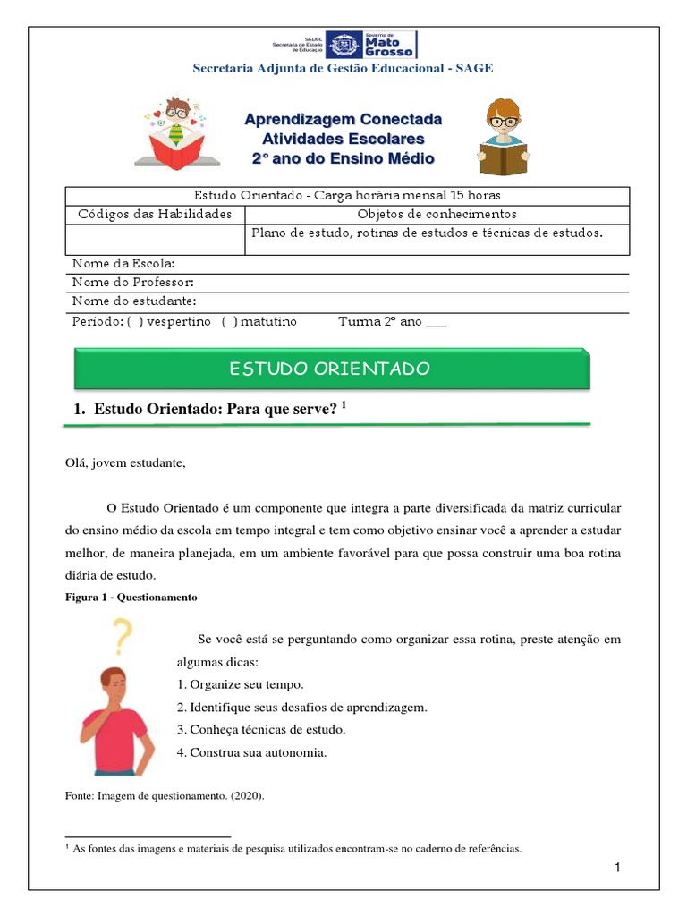 Plano de Estudo para 2º Ano do Ensino Médio | PDF | Escolas | Aprendizado
