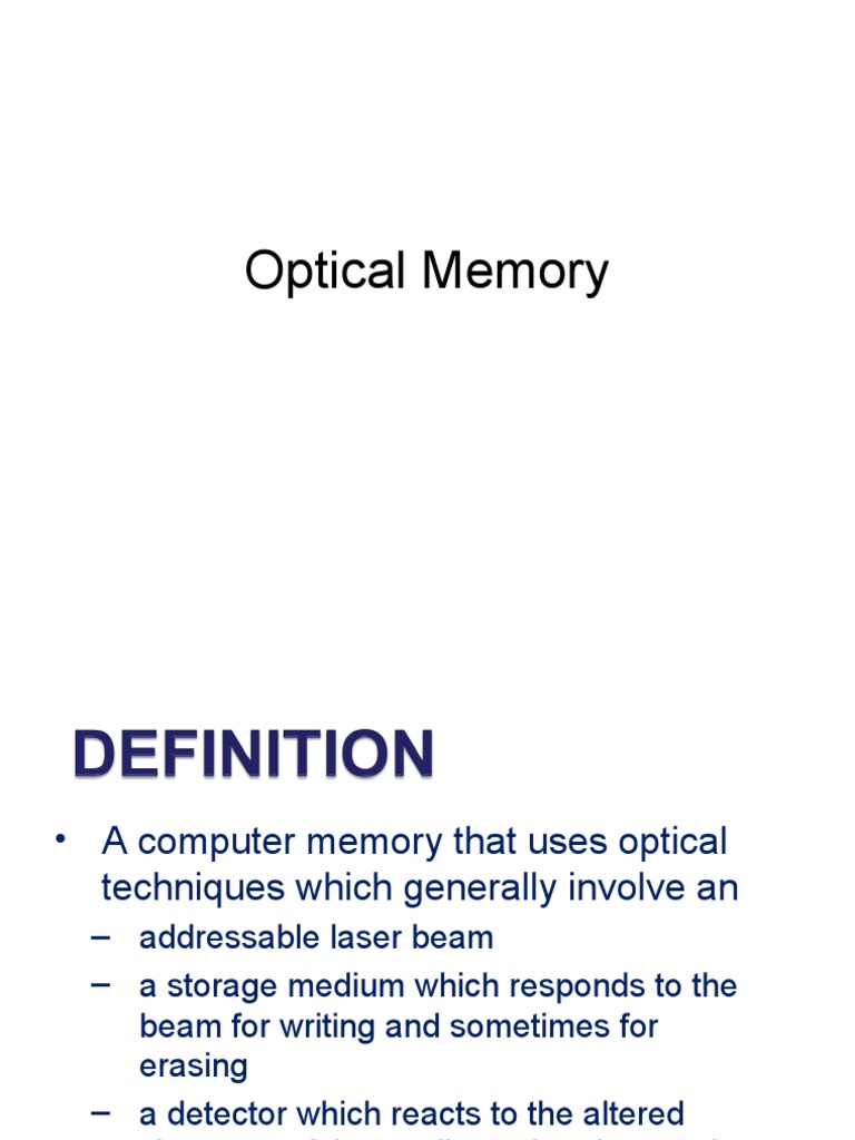 Understanding Optical Memory Technology | PDF | Cd Rom | Compact Disc
