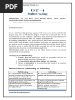 Unit - 4: Multithreading