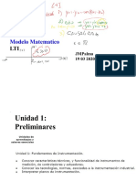Unidad 1: Preliminares: Modelo Matematico