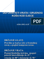 Deformiteti Vrata I Grudnog Koša Kod Djece