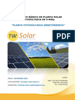 Proyecto Basico Planta Fotovoltaica