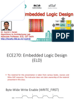 ECE 270: Embedded Logic Design: Dr. Sumit J Darak Algorithms To Architectures Lab Associate Professor, ECE, IIIT Delhi