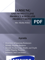 Samsung: and Product Line Product Width and Product Depth