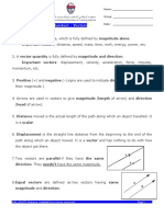 Handout - Introduction To Vectors - Physics - AMP