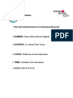 Esquema de Vacunación Regular en Niños y Niñas Menores de 5 Año