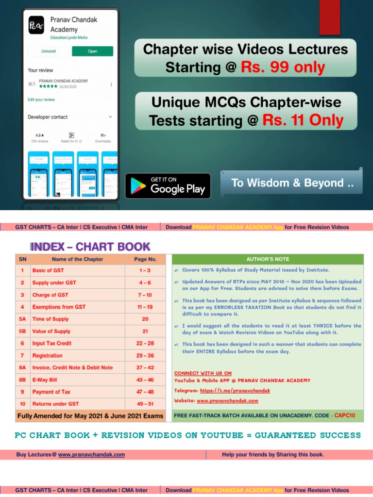 GST Chart Book by CA Pranav Chandak Download Free PDF Value Added