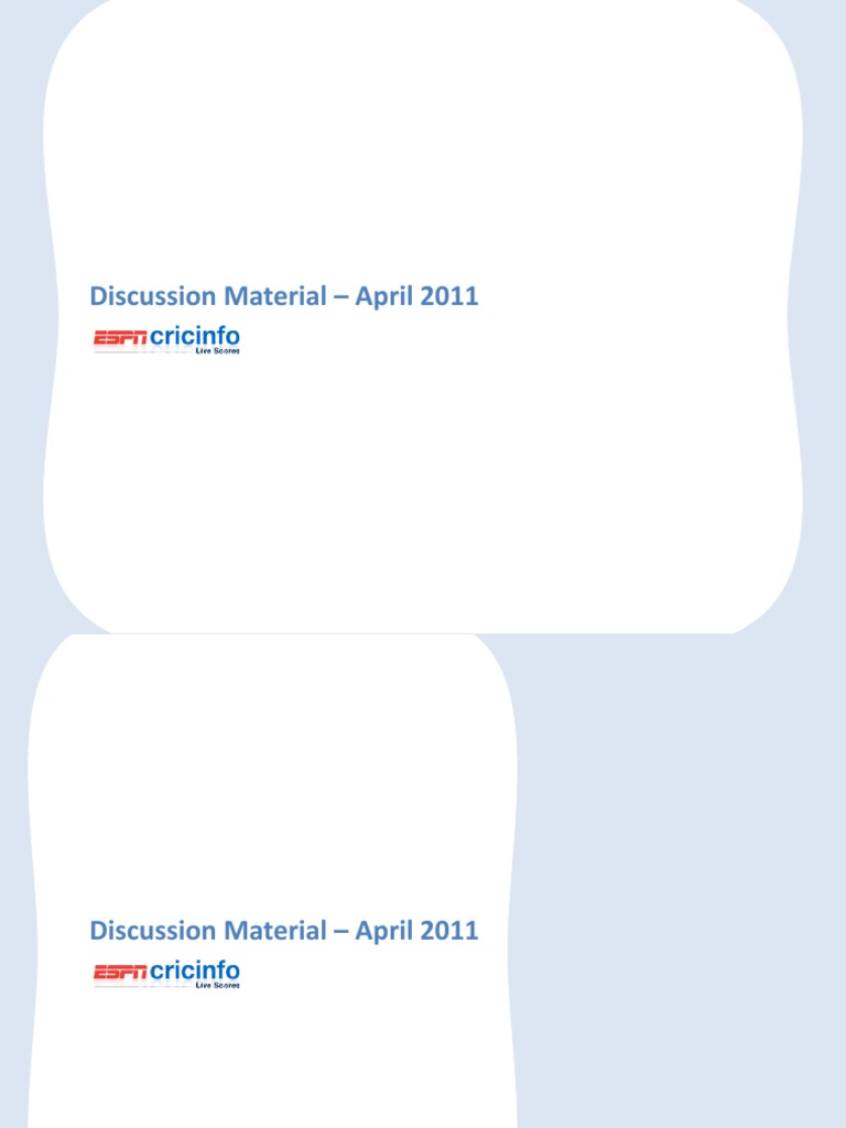 April 2011 Discussion Material | PDF