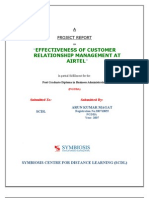 Effectiveness of Customer Relationship Management at Airtel: A Project Report