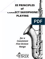 Three Principles of Correct Saxophone Playing