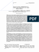 The Role of Alloy Composition in The Precipitation Behaviour of High Speed Steels