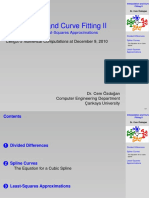 Interpolation and Curve Fitting II: Divided Differences, Least-Squares Approximations