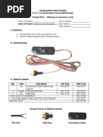 Kaunlaran High School K-12 T.L.E. Exploratory Course (Electricity) Project Plan - (Making An Extension Cord)