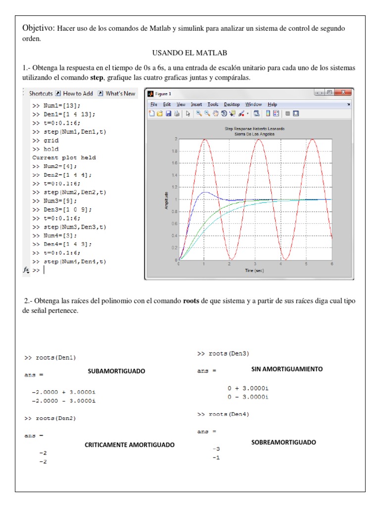 Análisis de Sistemas de Control en Matlab | PDF