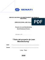 "Título Del Proyecto de Lean Manufacturing