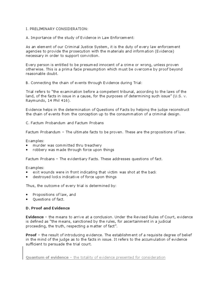 D. Proof and Evidence Evidence - The Means To Arrive at A Conclusion ...