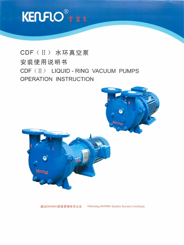 Kenflo CDF Vacuum Pump PDF