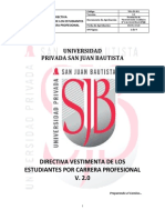 Directiva Vestimenta de Los Estudiantes Por Carrera Profesional v.2.0