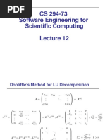 CS 294-73 Software Engineering For Scientific Computing