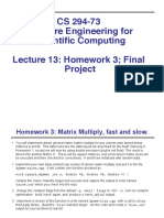 CS 294-73 Software Engineering For Scientific Computing Lecture 13: Homework 3 Final Project