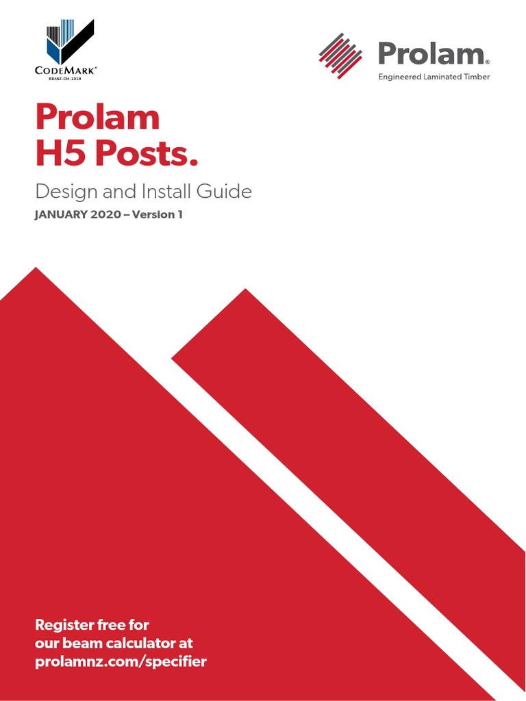 Prolam H5 Posts. Design and Install Guide PDF Building Engineering