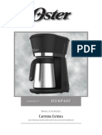 Cafeteira Oster OCAF400 Manual