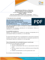 Guía de Actividades y Rúbrica de Evaluación - Tarea 1 - Conceptualización General de La Contratación Pública en Colombia