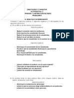 Ideas creativas: aspectos positivos, negativos e interrogantes de situaciones