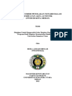 Analisis Yuridis Penolakan Notaris Dalam Pembuatan Akta Autentik (Studi Di Kota Medan)