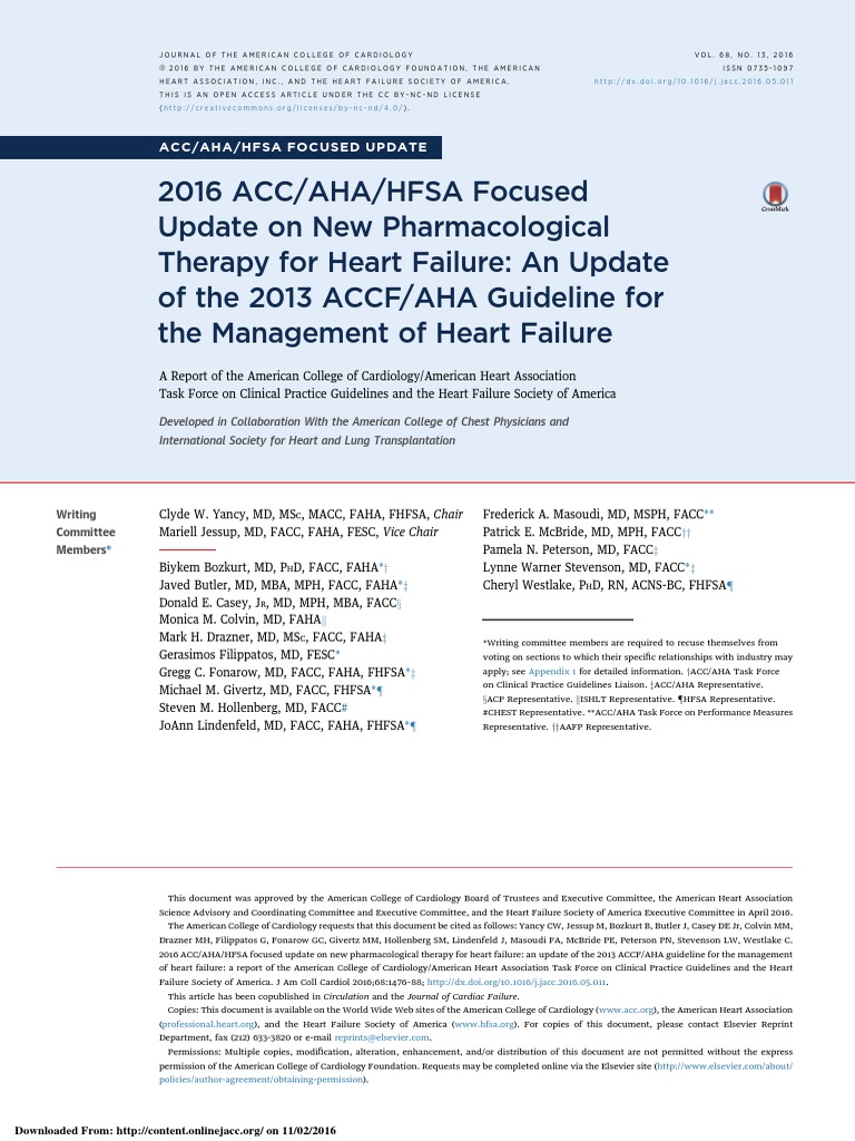 ACC/AHA/HFSA Update on New Heart Failure Drugs | PDF | Medicine ...