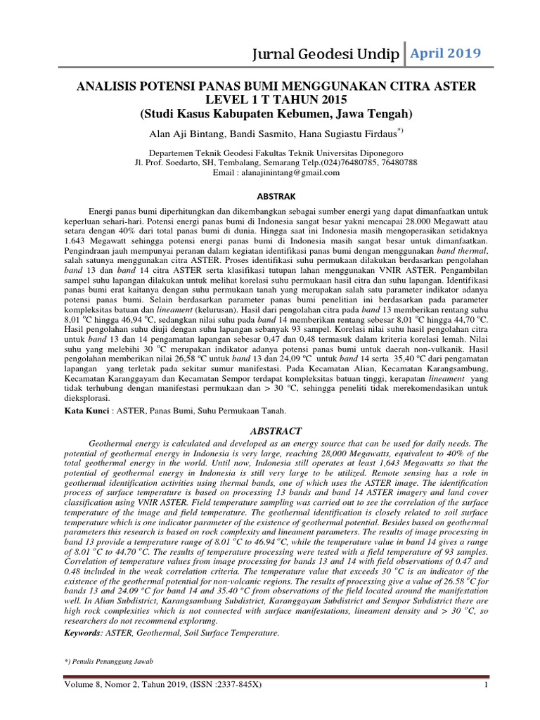 Jurnal Geodesi Undip | PDF