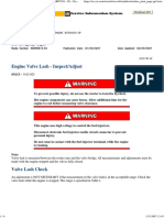 Engine Valve Lash - Inspect/Adjust: Shutdown SIS Previous Screen