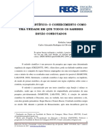 Método Científico: O Conhecimento Como Uma Unidade em Que Todos Os Saberes Estão Conectados