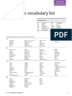 Alphabetic Vocabulary List: Grammatical Key