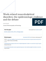 Work-Related Musculoskeletal Disorders: The Epidemiologic Evidence and The Debate