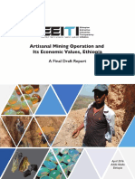 Artisanal Mining Operation and Its Economic Values, Ethiopia