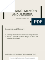 Learning Memory and Amnesia