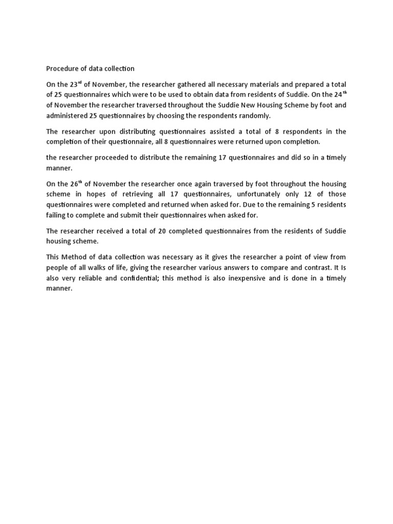 Procedure of Data Collection | PDF | Politics
