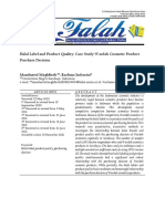 Halal Label and Product Quality: Case Study Wardah Cosmetic Product Purchase Decision