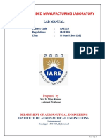 Computer Aided Manufacturing Laboratory: Lab Manual