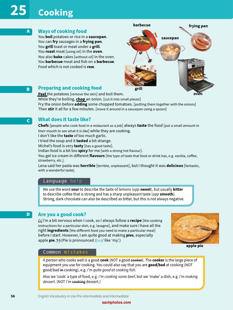 Cooking Techniques and Vocabulary Guide | PDF | Foods | Grilling