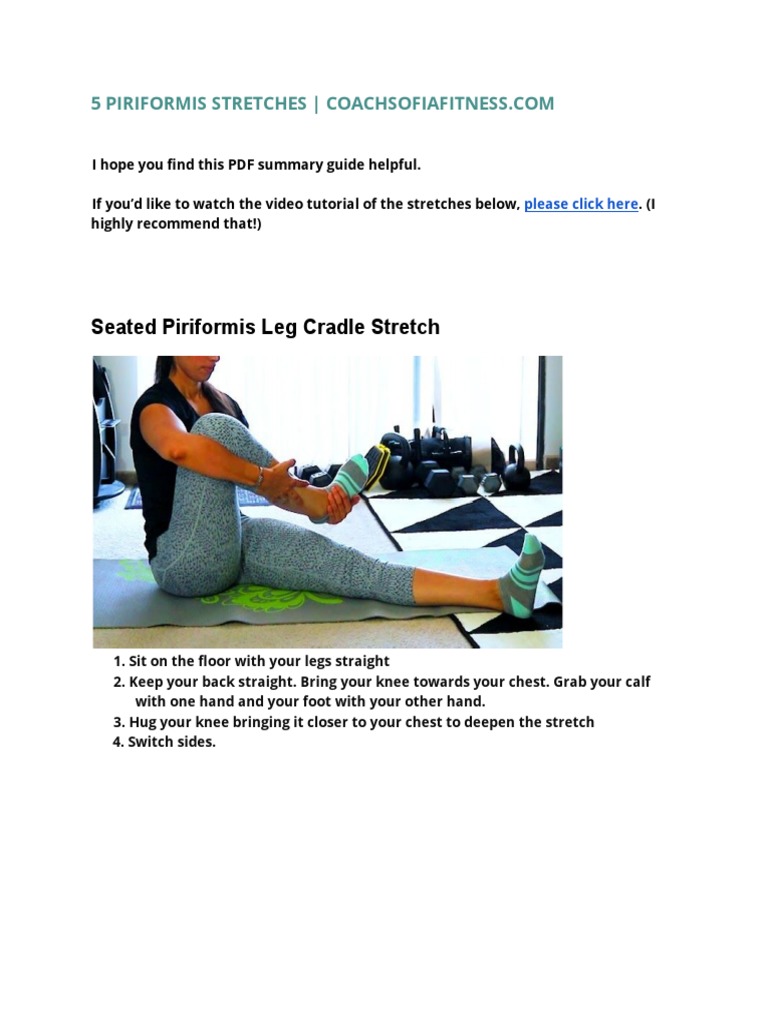 Piriformis Stretches PDF Download | PDF