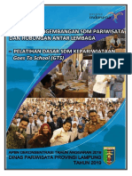 1 Laporan Pelatihan Dasar SDM Kepariwisataan GTS Kota Bandar Lampung Tahun 2019 - 27 Mei 2019