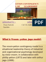 of Vroom-Yetton Contingency Model of Leadership