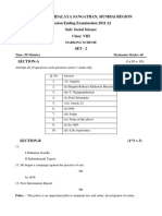 Kendriya Vidalaya Sangathan, Mumbai Region Session Ending Examination 2021-22 Sub: Social Science Class: VIII