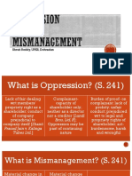 Oppression & Mismanagement