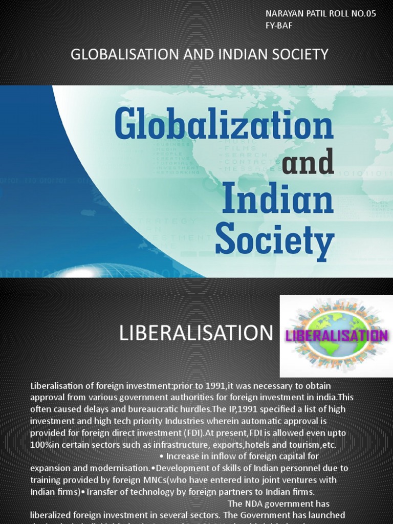 Narayan Patil Fy-Baf Globalisation and Indian Society | PDF | Taxes ...