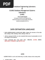 CS2072 Database Engineering Laboratory & CS2082 Database Management Systems Laboratory (LAB3)